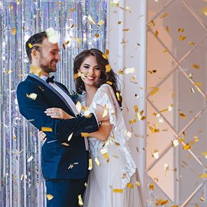 1*2M verde Laser/Dot foil fringe tenda festas infantiles decoracion decorazioni per il giorno di natale tenda per feste - Product Image 3