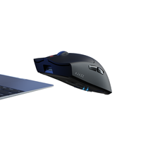 Ajazz AJ139P V3 MC Mouse Gaming Nirkabel Tri-Mode dengan Dock Pengisian Daya Magnetik Sensor PAW3311 24000 DPI RGB Backlit Ergonomis untuk Gamer