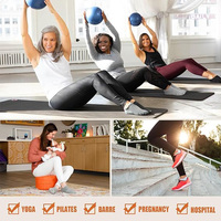 Kaus kaki atletik rajut wanita kaus kaki pegangan Yoga antiselip pegangan antiselip kaki telanjang kaki latihan atletik penutup kaus kaki pergelangan kaki