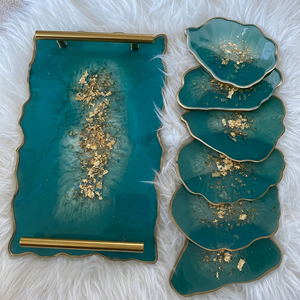 Elegante Bandeja de Resina con Diseño Moderno, Perfecta para Servir a los Invitados, Decorativa y Práctica para el Uso Diario - Product Image 1