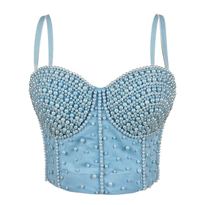 2025 donne nuovo modello di <span class=keywords><strong>perla</strong></span> che indossa il corpo che scolpisce il reggiseno di osso di pesce con il petto cuscinetto corsetto Topr Favor - Product Image 1