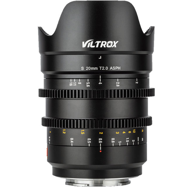 Viltrox 20mm T2.0 Wide Film Lens Full Frame Prime Cinematic MF Camera Lens for Sony E-mount Camera A9ii A7RIV A7III A7SII DSLR