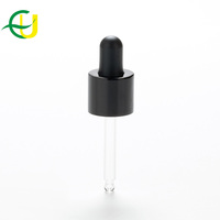 En stock – Flacon compte-gouttes 18/415 noir avec estampage à chaud – Fournisseur d'emballages cosmétiques pour huiles essentielles et sérums – Faible MOQ – Vente en gros