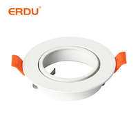 ERDU 5 W LED Downlight Spotlight Module IP65 Étanche Gu10 GX53 Gu5.3 Mr16 6000K CCT pour Home Office Intérieur Aluminium Intégré