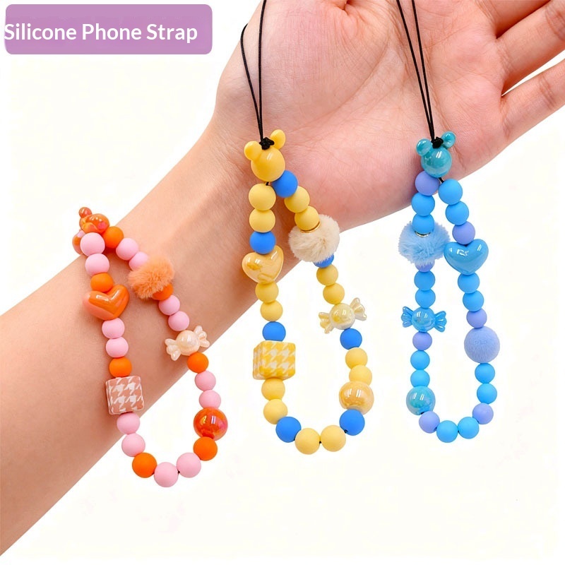 Wholesale Manufacturer Price Silicone Colorful Cell Phone case With Lanyard Image 4