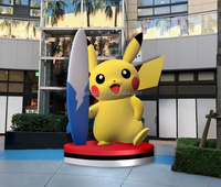 Statue de Pikachu personnalisée de grande taille pour l'extérieur, en résine/fibre de verre, décoration de centre commercial pour l'espace extérieur, sculpture