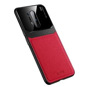 PC taneli deri telefon kılıfı Oneplus 8 Pro kapakları Oneplus8 Oneplus7 lüks Coque bir artı 7 8 Pro