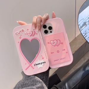 Custodia per telefono con specchio a ribalta per ragazze, design a taccuino, protezione completa per Phone17promax, 14/15, 14Pro, 14Promax, 16pro - Product Image 1