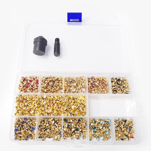 540 juegos de diamantes de imitación redondos en tono dorado para coser con molde de presión para ropa, jeans, decoración, fabricación de joyas, manualidades DIY - Product Image 4