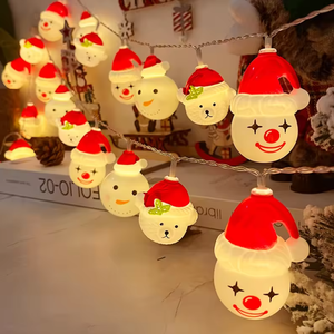 Guirlandes lumineuses LED de Noël YN Starlight pour l'intérieur, avec motifs <span class=keywords><strong>Clown</strong></span> et Bonhomme de neige, indice de protection IP44, style moderne pour la décoration de fête - Product Image 2