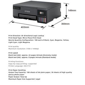 Nouvelle <span class=keywords><strong>Imprimante</strong></span> Photo Jet d'Encre Couleur Epson L8058 6 Couleurs Format A4, <span class=keywords><strong>Imprimante</strong></span> Sublimation Epson 220V - Product Image 6