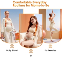 Ceinture de grossesse respirante, antibactérienne, écologique, certifiée CE, WISETOP, bande abdominale réglable, soutien dorsal, sangles pour