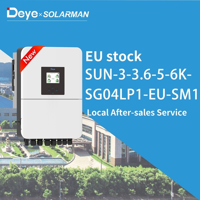 Hybrid Inverter deye SUN-3/3.6/5/6 K-SG04LP1-EU 3KW/3.6KW/5KW/6KW Single Phase Hybrid Solar Inverter for Hybrid Solar System