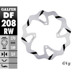 Galfer Race disco freno anteriore per Kawasaki KX 250 06-08 modello oversize - Product Image 1