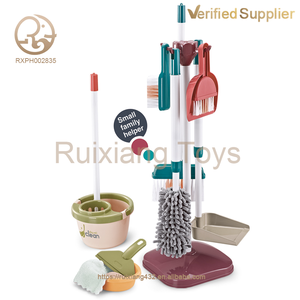 卸売18点プラスチック製ごっこ遊びお掃除ツールセット新デザインおもちゃハウスキーピングツール子供向け - Product Image 4