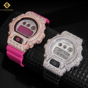 ขอบนาฬิกาโรสโกลด์สีเงินประดับเพชรโมอิสซาไนต์แบบฮิปฮอป รุ่น DM6900 สีเงิน VVS1 ขอบนาฬิกาโมอิสซาไนต์ - Product Image 4