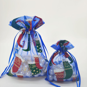 Bolsa de Regalo Navideña de Organza con Cordón, Diseño Profesional Sanas, a Precio de Fábrica - Product Image 2