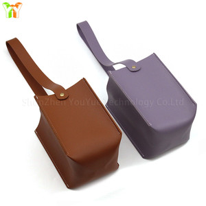 Borraccia portatile in pelle a tracolla e portabottiglie da tè/caffè in vetro e porta tazze - Product Image 6