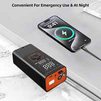 Compresseur d'air portable sans fil 12V 6000mAh 22 vitesses pour pneus de voiture 150PSI avec lumière LED et manomètre numérique ABS