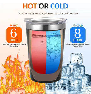 Tumbler Personalizzato con Logo 8oz/12oz in Acciaio Inox 304 Verniciato a Polvere con Isolamento Sottovuoto e Coperchio per Caffè e Latte - Product Image 4