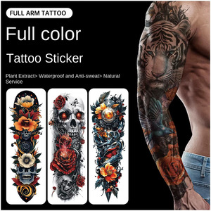 Tatuaje Temporal de Brazo Completo Estilo Europeo Americano, Diseño Floral, Resistente al Agua, Larga Duración, Impresión por Transferencia de Agua, Personalizable - Product Image 4