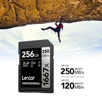 Kartu Memori Lexar Professional 1667x SD UHS-II Seri SILVER V60 64GB 128GB 256GB Kecepatan Tinggi untuk Video Full HD 4K