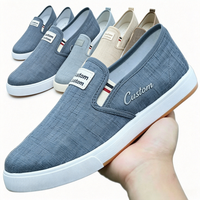 Chaussures basses décontractées en toile pour hommes, à talon plat, respirantes, semelle extérieure RB souple, polyvalentes pour la marche quotidienne printemps-été-automne