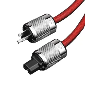 Cable de alimentación CA de alta gama de alta fidelidad, Cable de alimentación de Audio para Audio audiófilo, enchufe Uk Iec, 1,8 m