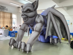 Nuevo diseño de luz LED de Halloween inflable vampiro murciélago Desmodus piedra tallada monstruo globo para publicidad - Product Image 6