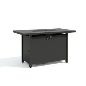 Mesa de Fogata Moderna para Exteriores, 25 cm de Alto x 42 cm de Ancho, de Acero, con Quemador de Gas Propano, para Decoración de Jardín - Product Image 1