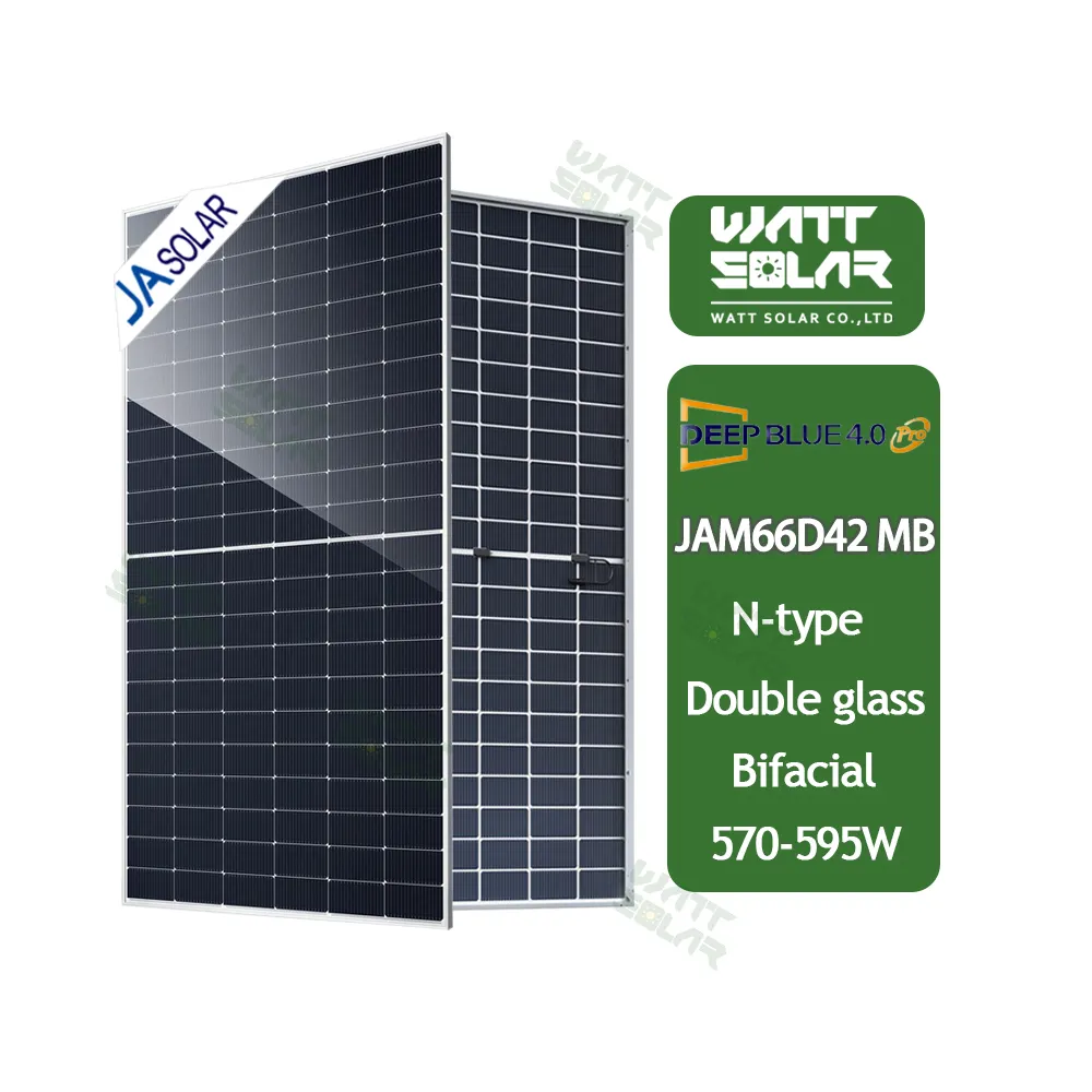 Ja 585 solare W TOPCon N-tipo fotovoltaico modulo pannello fotovoltaico 555w 560w 565w 570w 575w 580w 585wSolar pannello 585 watt