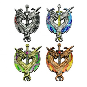 Nhà Máy Giá 3D mềm Men Nga phù hiệu biểu tượng tùy chỉnh thực hiện chéo EAGLE ve áo <span class=keywords><strong>Pin</strong></span> kim loại chính thức ngực huy hiệu - Product Image 4