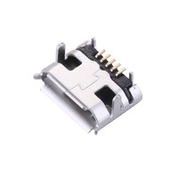 Connecteur micro USB 5 broches corne de type B bord bouclé connecteur femelle avant et arrière Smd pour la charge de téléphone portable