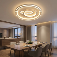 Plafonnier LED à économie d'énergie avec télécommande, 3 couleurs changeantes, rond, pour hôtel, bureau, projet