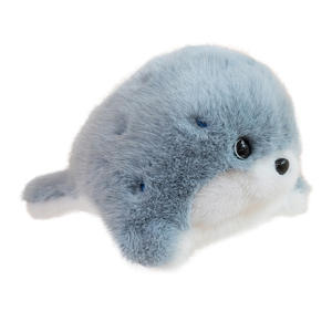 Venta al <span class=keywords><strong>por</strong></span> mayor de fábrica: Peluche de foca de la serie Ocean Baby de Oceanarium, muñeco de ballena tigre negra, almohada con relleno de algodón PP - Product Image 5