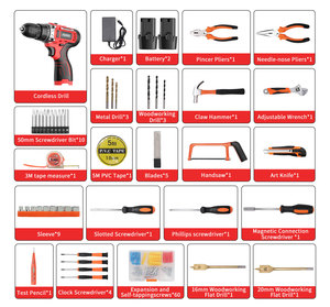 Sản Phẩm Mới Công Cụ Điện Bộ Dụng Cụ Không Dây 12V Combo Bộ Dụng Cụ 108 Miếng Điện Khoan Điện Bộ Công Cụ Cho Chế Biến Gỗ - Product Image 4