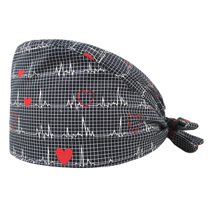 Gorros DE TRABAJO unisex para hospital de mascotas, gorro quirúrgico ajustable con estampado transpirable de algodón, gorro de médico y enfermera, gorro de belleza para farmacia y Mujer - Product Image 1