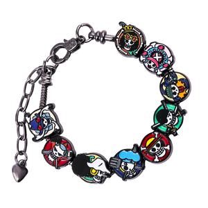 Bracelet de bricolage en gros Anime une pièce Lufei Solon <span class=keywords><strong>chapeau</strong></span> de paille <span class=keywords><strong>Pirate</strong></span> groupe membre métal bricolage Bracelet de perles - Product Image 1