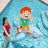 Bestway 41405 Flotteurs gonflables durables en forme de requin réaliste pour jeux aquatiques dans les piscines