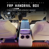 DJZG Accessoires de voiture modifiés personnalisés de haute qualité Boîte de console de voiture Accoudoir Boîte de rangement de console pour Toyota Hiace