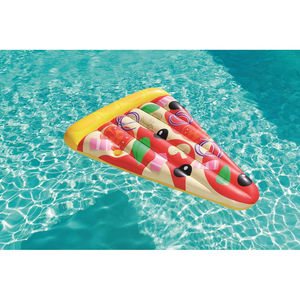 Matelas gonflable en forme de pizza 188x130 cm multicolore - Product Image 1