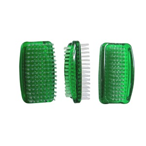 Brosse à ongles en plastique à poils plats pour le nettoyage des ongles, couleur bleu et vert, spécifications normales - Product Image 4