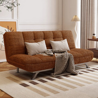 Nouveau canapé-lit pliant en velours côtelé, inclinable, multifonctionnel, pour petit appartement, moderne et simple, en bois massif