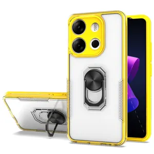 Ring Holder Phone Case For Infinix 30i 20s Smart 6plus 11pro Clear PC TPU Skin Friendly Bumper Shockproof Rugged Back Cover