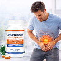 Capsules de palmier nain pour la santé de la prostate, complément alimentaire à base de plantes pour le soutien de la prostate, étiquette privée OEM ODM, 60 capsules