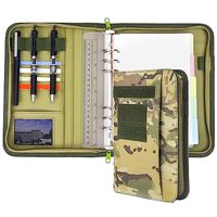 Organiseur de classeur à fermeture éclair JMZ Outdoor Style A5 à 6 anneaux avec couverture de carnet