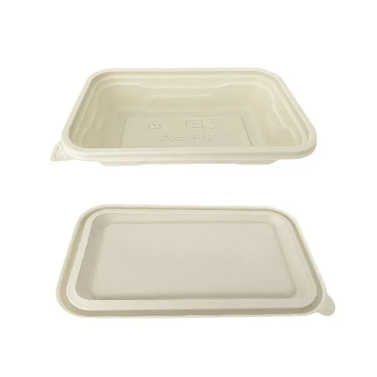 Guangdong Takeout Microwave Safe Biodegradable 24 Oz Deli Food Container Corn Strach Lunch Boxes With Lid