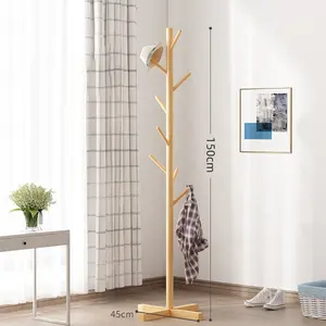 Factory Coat Rack Hanger Wholesale Factory Price Assemble Hatstand Solid Wood Clothes Tree Hatstand Clothes Tree