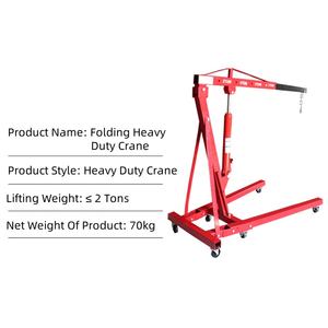 Hoge Verkopende 3ton 2ton Opvouwbare 360 Graden Werkplaats Hydraulische Takel Hydraulische Auto Motor Hijskraan - Product Image 5