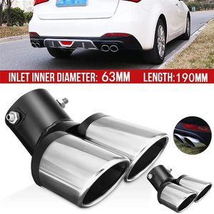 Silenciador <span class=keywords><strong>de</strong></span> tubo <span class=keywords><strong>de</strong></span> escape recto <span class=keywords><strong>de</strong></span> acero inoxidable para coche, <span class=keywords><strong>de</strong></span> un punto escape doble, producto <span class=keywords><strong>de</strong></span> fábrica - Product Image 6